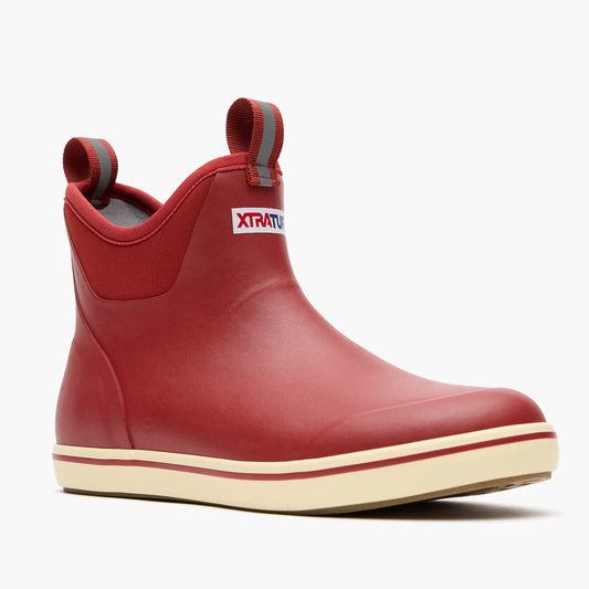 Men's Ankle Deck Boots - Rust Red