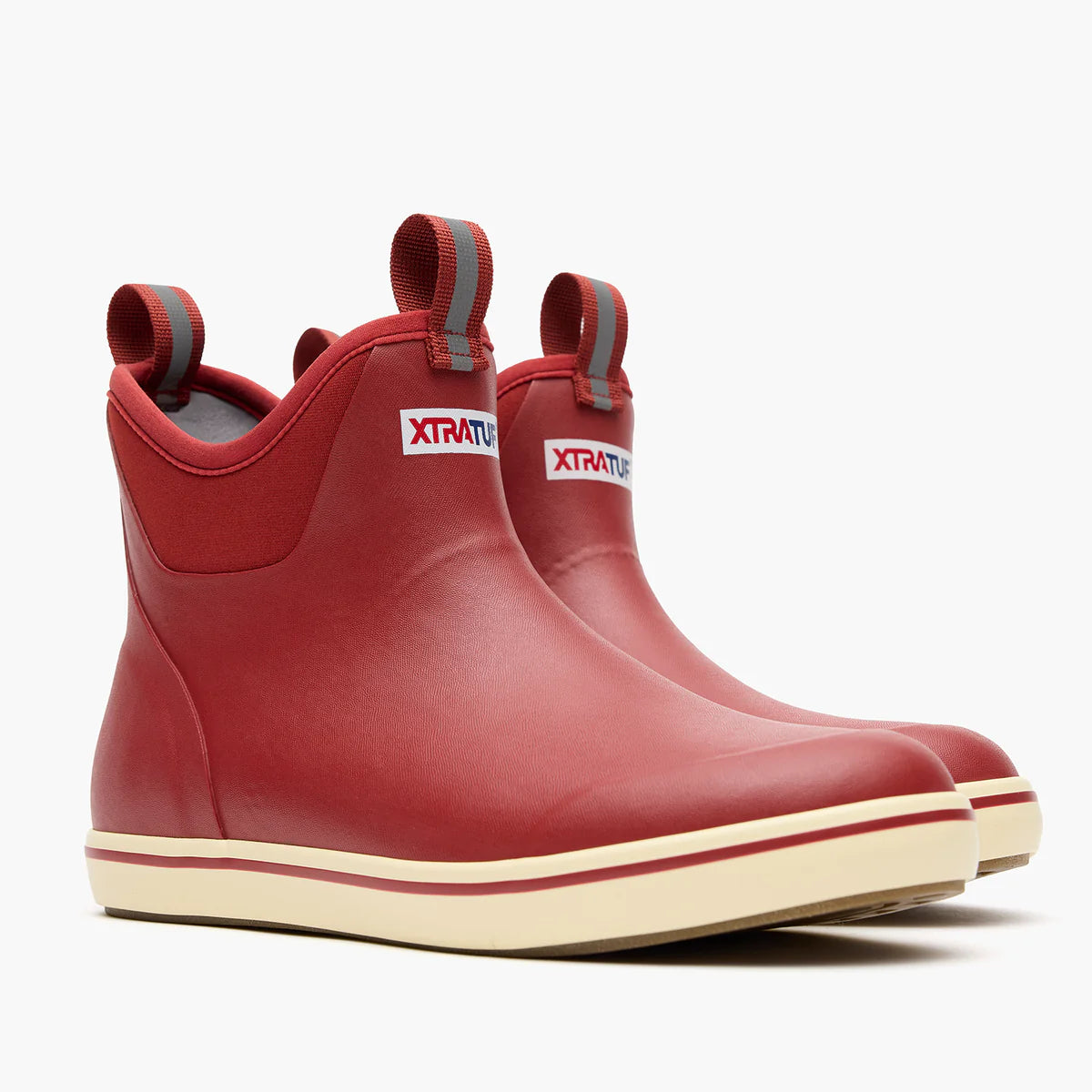 Men's Ankle Deck Boots - Rust Red