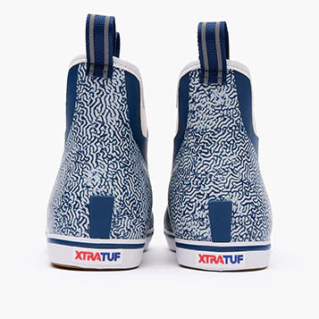 Men's Tailgate Ankle Deck Boots - Blue White