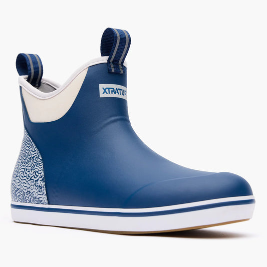 Men's Tailgate Ankle Deck Boots - Blue White