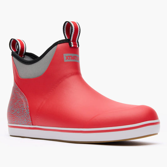 Men's Tailgate Ankle Deck Boots - Red Grey