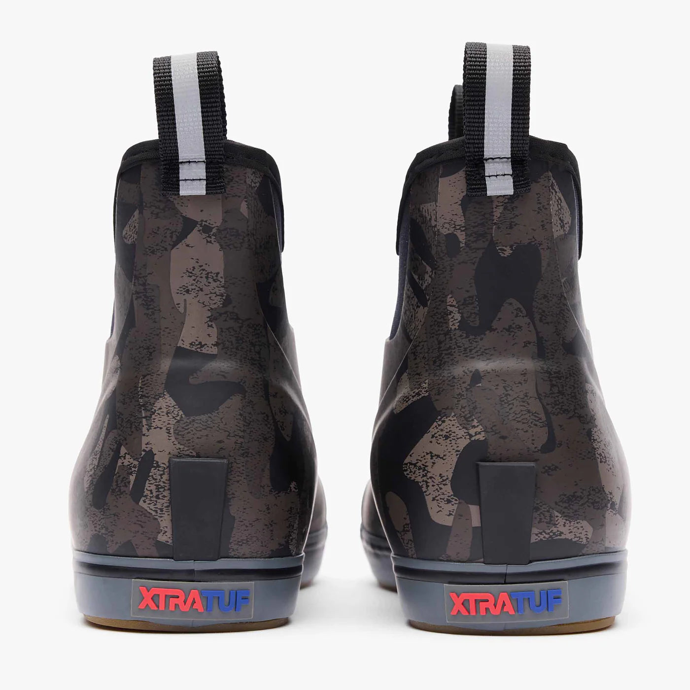 Women's Black Camo Ankle Deck Boots - Camouflage
