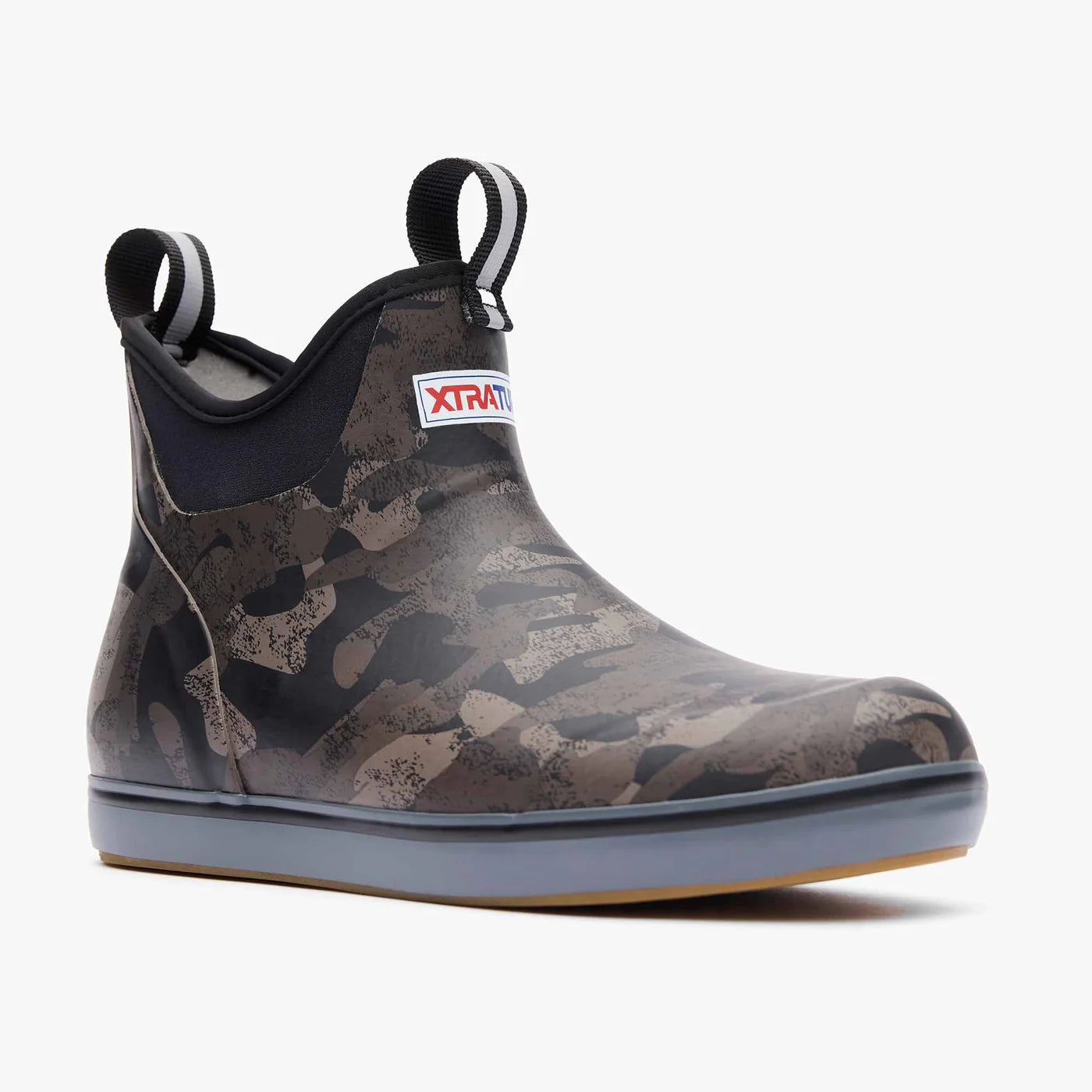 Women's Black Camo Ankle Deck Boots - Camouflage