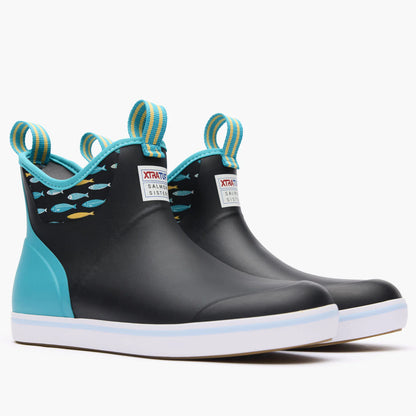 Women's Salmon Sisters Ankle Deck Boots - Black