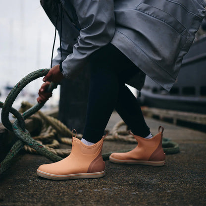 Women's Ankle Deck Boots - Peach Fuzz
