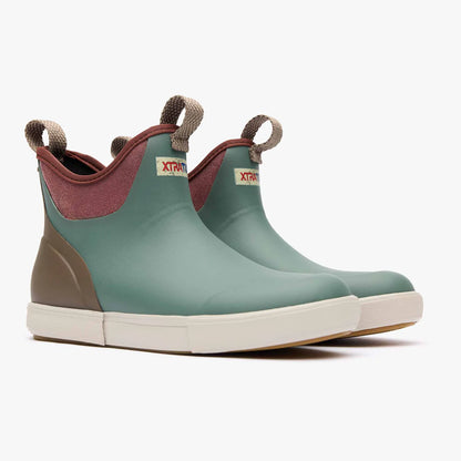 Women's Vintage Ankle Deck Boots - Green