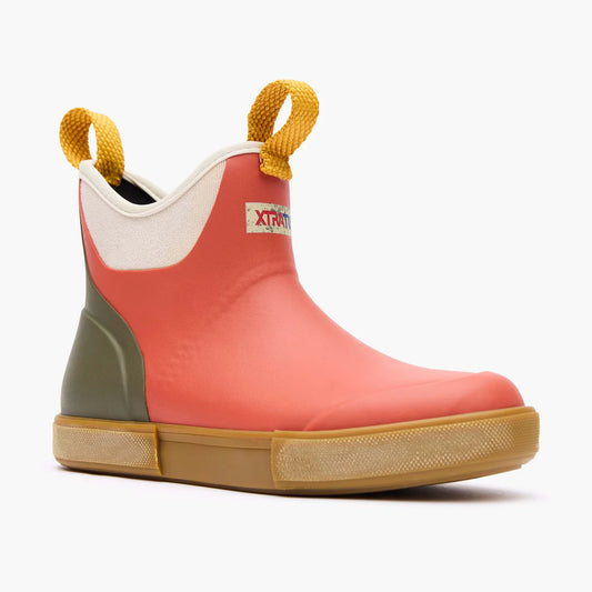 Women's Vintage Ankle Deck Boots - Vintage Coral