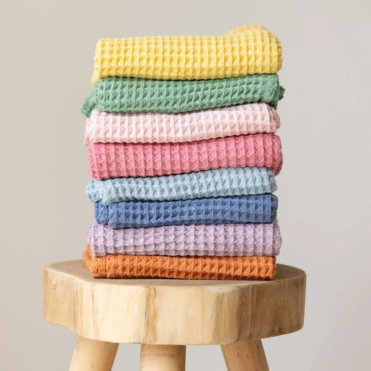 Good Little Citizen Waffle Baby Blanket - Sea Foam