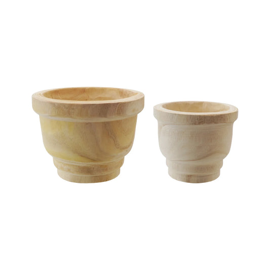 Paulownia Wood Planter Set of 2