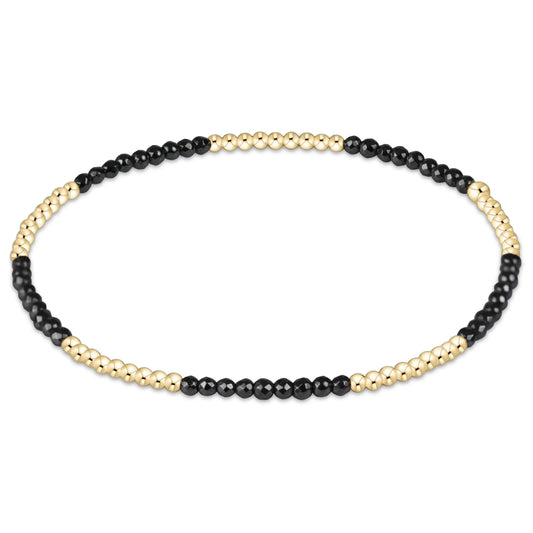 Blissful 2mm Bead Bracelet - Faceted Hematite