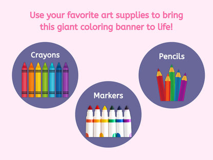 Happy Birthday Coloring Banner