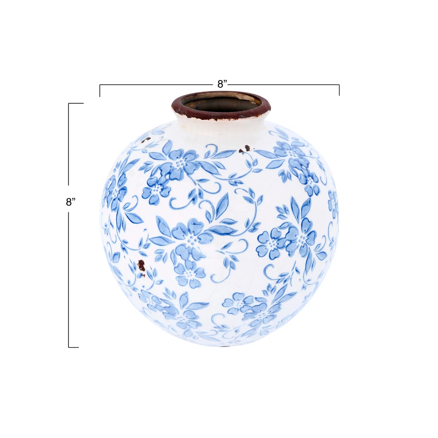 Floral Terracotta Vase