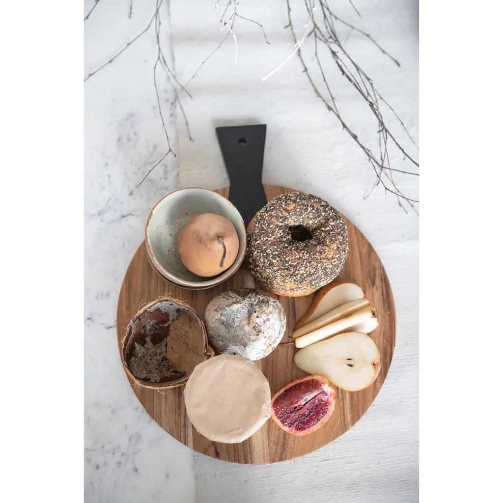 Acacia Wood Cheese Serving Board with Handle