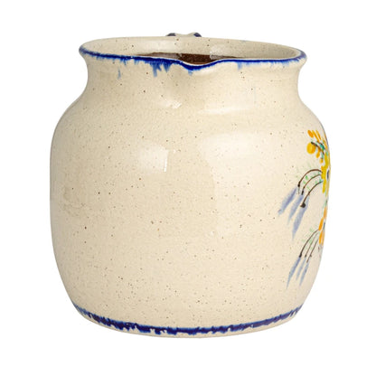 Decorative Terra-cotta Pitcher w/ Flowers & Handle (Each One Will Vary)