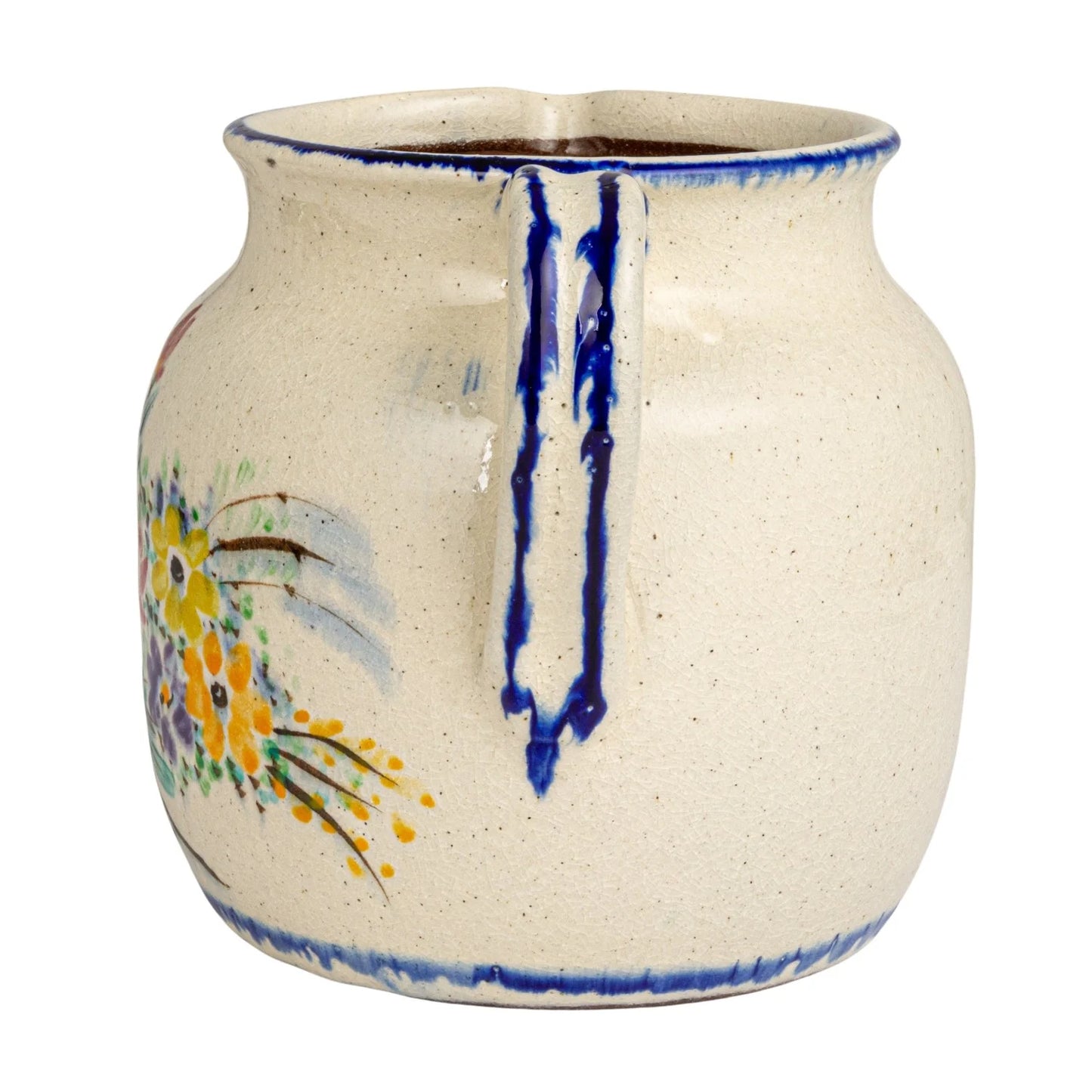 Floral Terra-Cotta Pitcher
