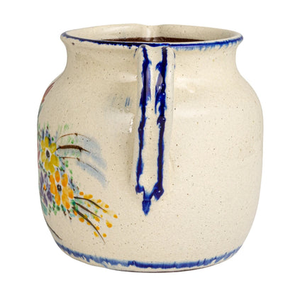 Decorative Terra-cotta Pitcher w/ Flowers & Handle (Each One Will Vary)