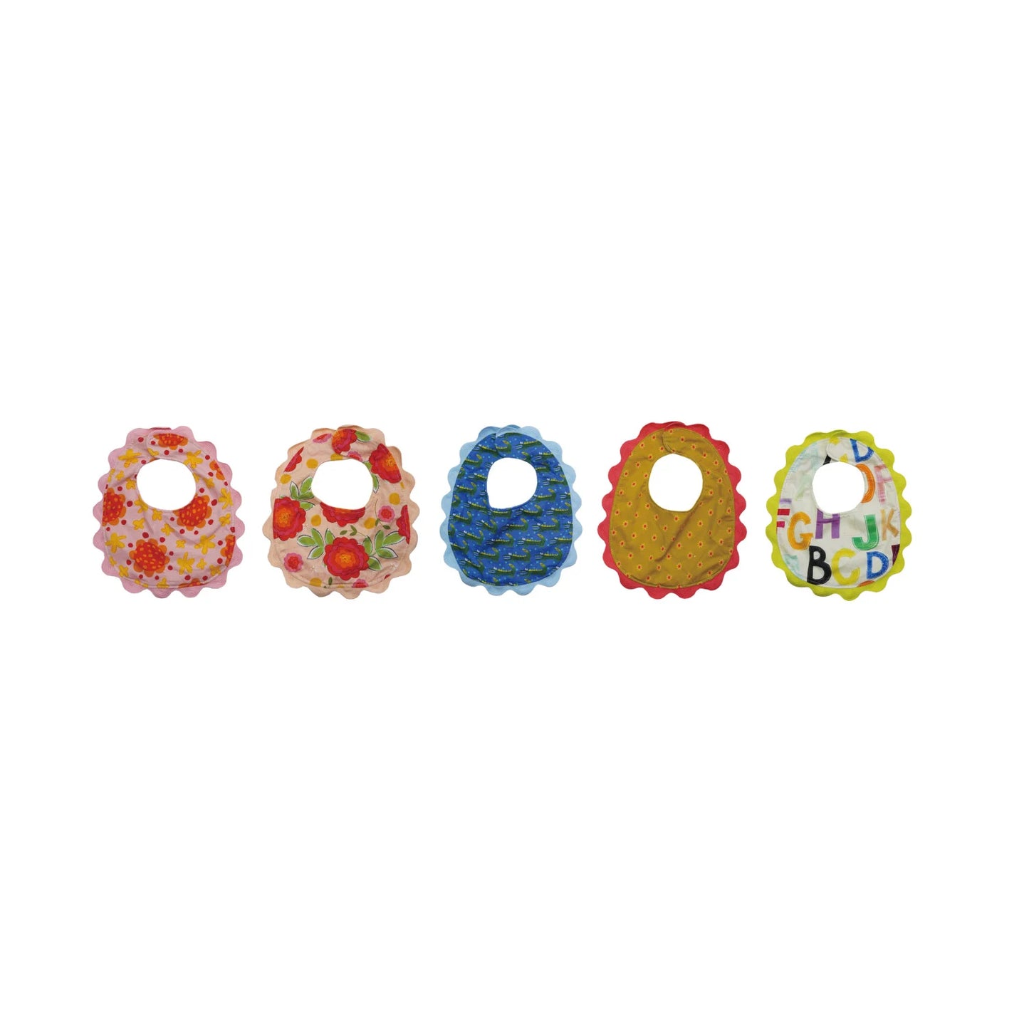 Cotton Baby Bibs with Terry Cloth Back