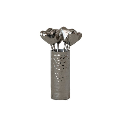 Stainless Heart Picks Set