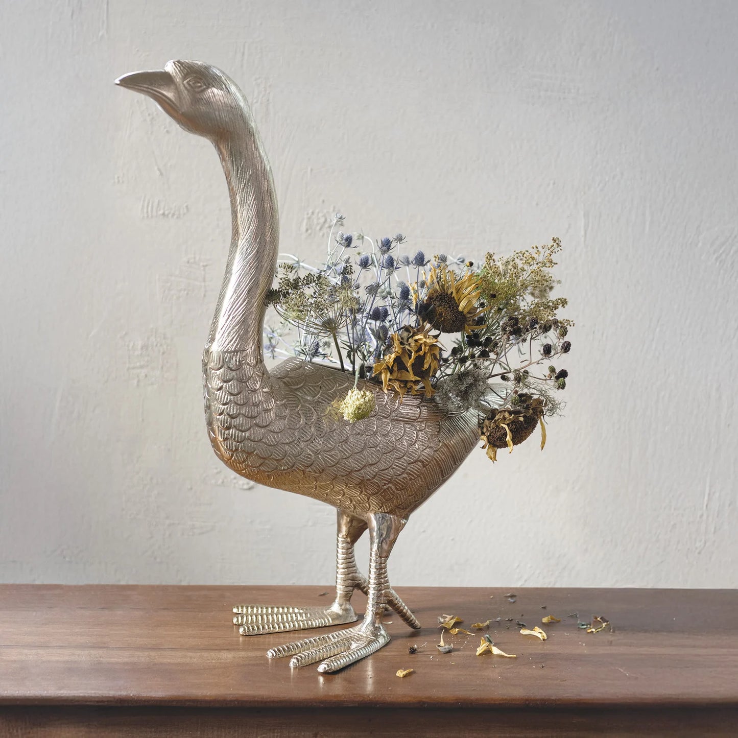Gold Goose Planter