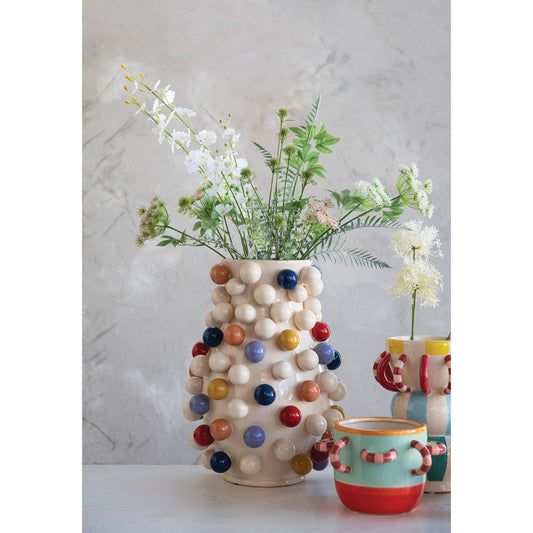 3D Ball Handmade Stoneware Vase