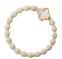 Enamel Gold Quatrefoil Bangle Band