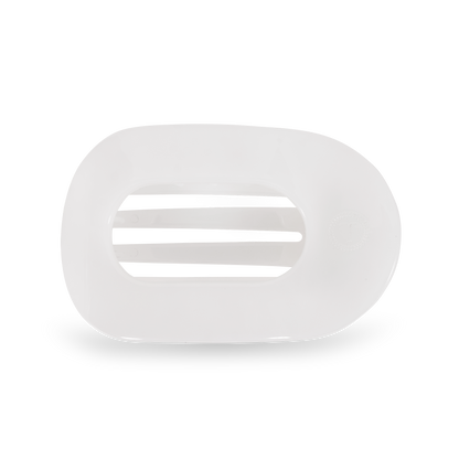 Round Flat Hair Clip | Medium | Coconut White