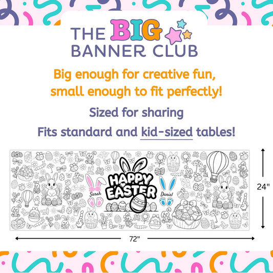Happy Easter Coloring Banner
