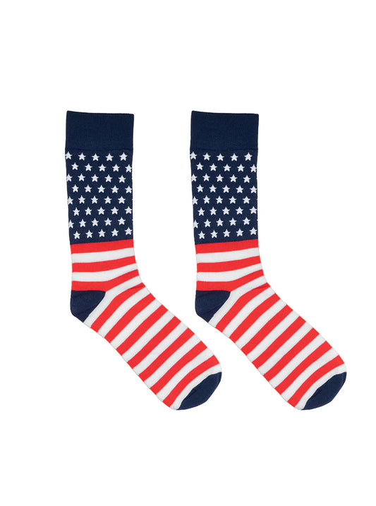 Men's Bamboo Crew Socks - Flags