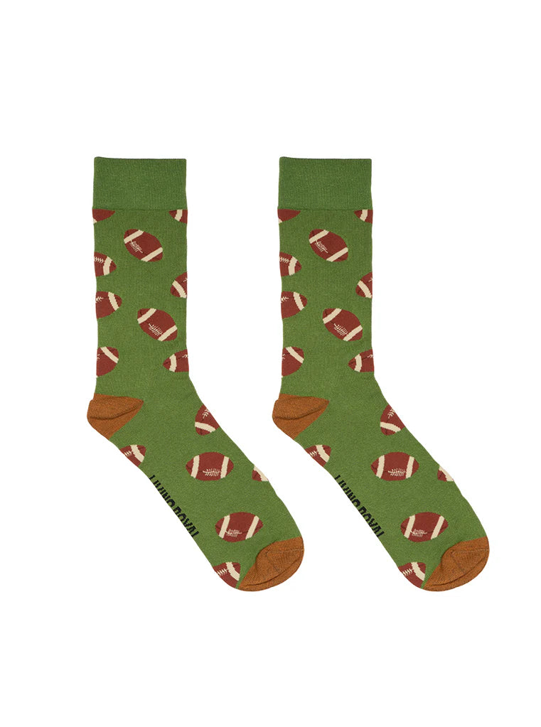 Men's Bamboo Crew Socks - Football