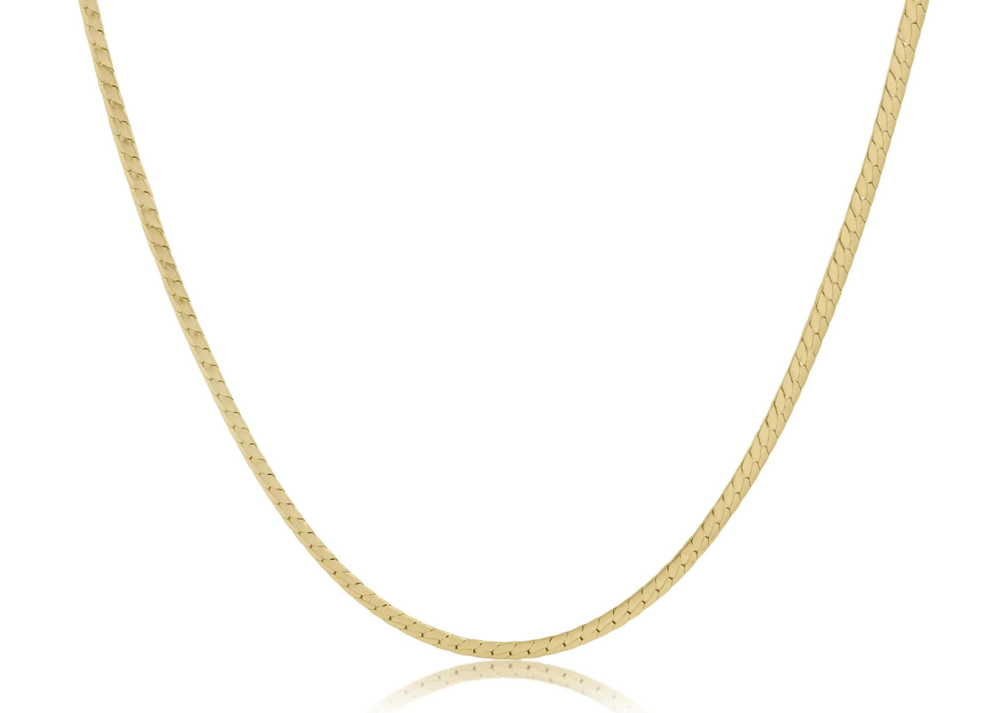 17" Choker Herringbone Chain - Gold