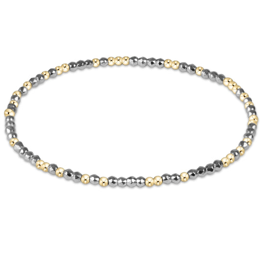 Hope Unwritten Bight Silver Hematite 2mm Bead Bracelet