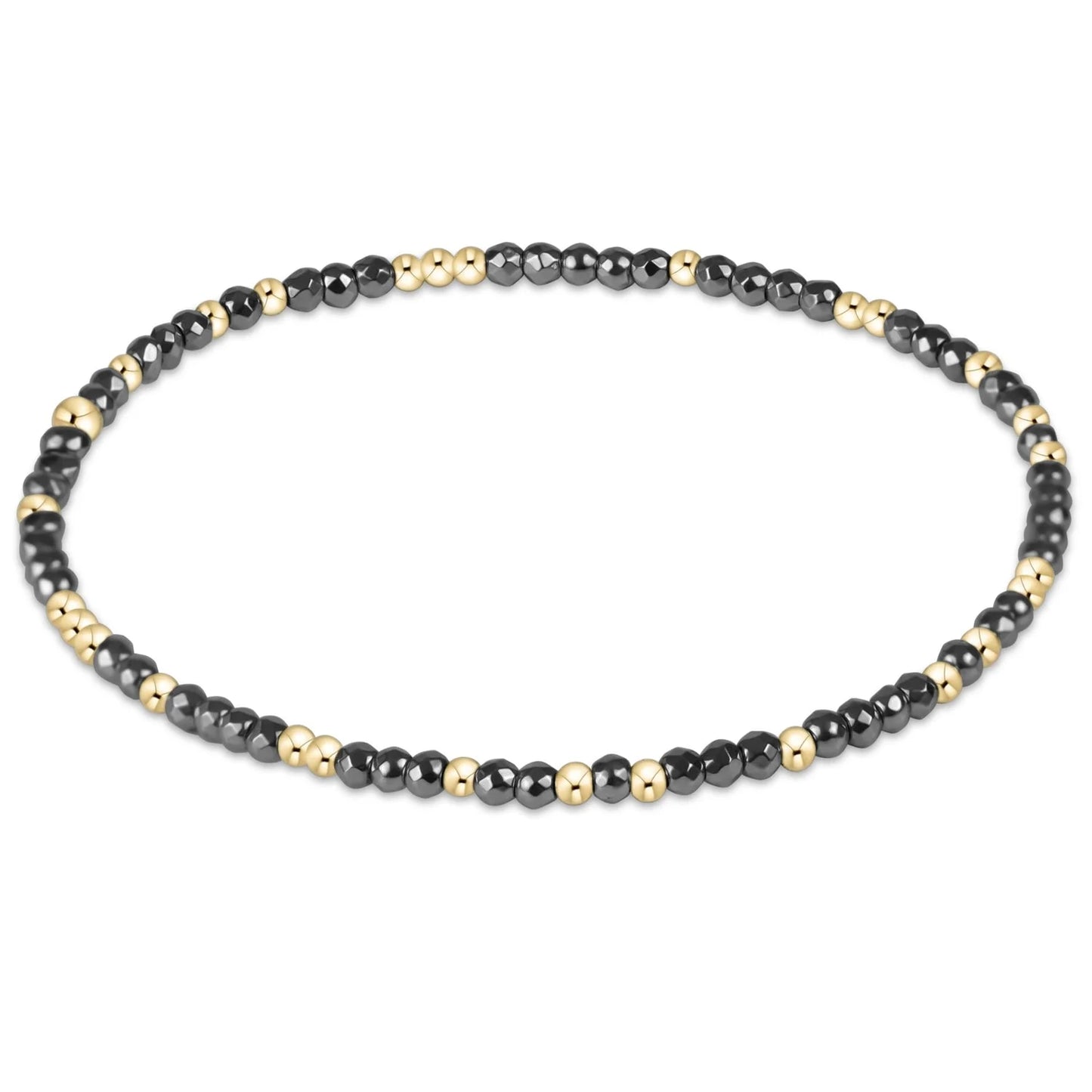 Hope Unwritten Silver Hematite 2mm Bead Bracelet