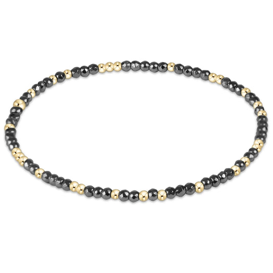 Hope Unwritten Silver Hematite 2mm Bead Bracelet