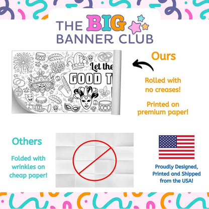 Mardi Gras Coloring Banner