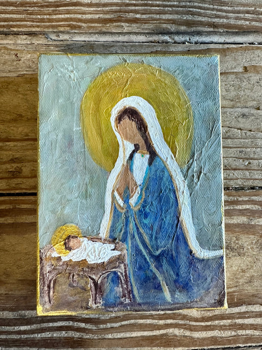 Blessed Creations Art Painting - Mary and Baby