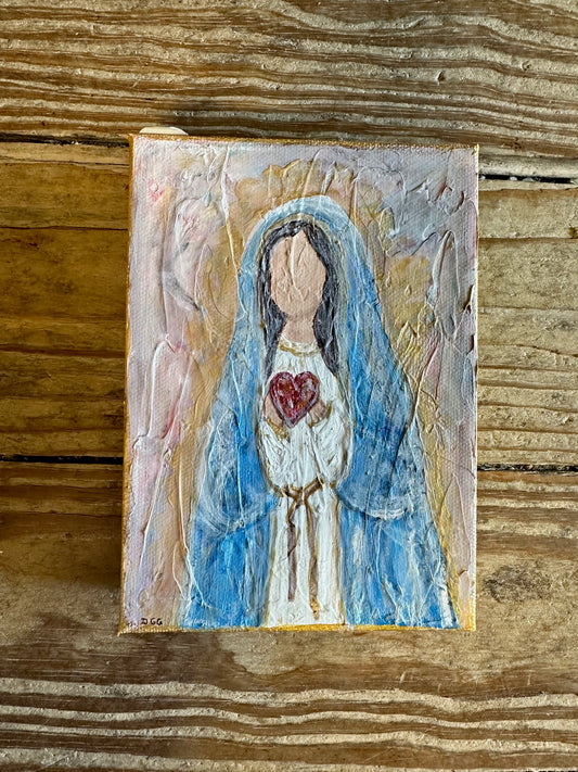 Blessed Creations Art Painting - Mary with Heart
