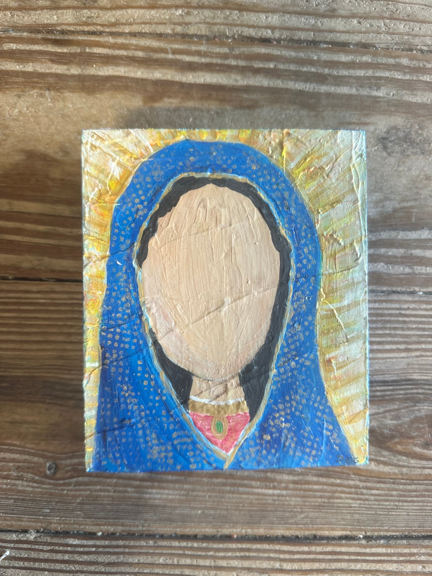 Blessed Creations Art Painting - Blue Mary