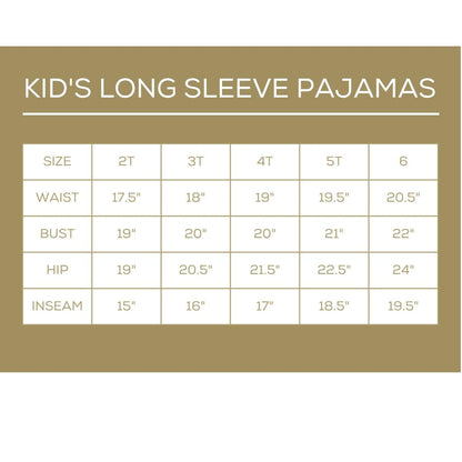 Kid's Mardi Gras Long Sleeve Pajama Set