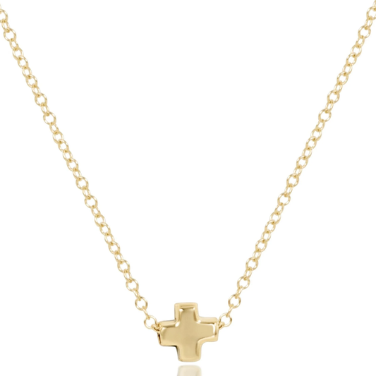 egirl 14" Necklace Gold - Signature Cross Small Gold