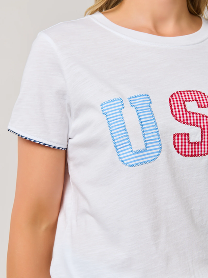 "USA" Relaxed Tee - White