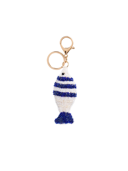Beaded Fish Bag Charm/Key Ring