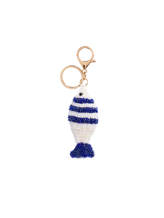 Beaded Fish Bag Charm/Key Ring