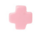 Signature Cross Stud - Pink