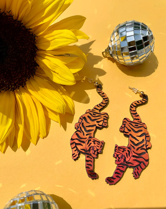 Handmade Earrings - Tiger