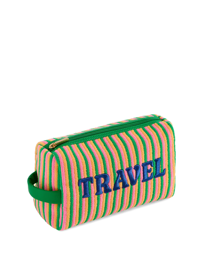 "Travel" Medium Zip Pouch - Multi