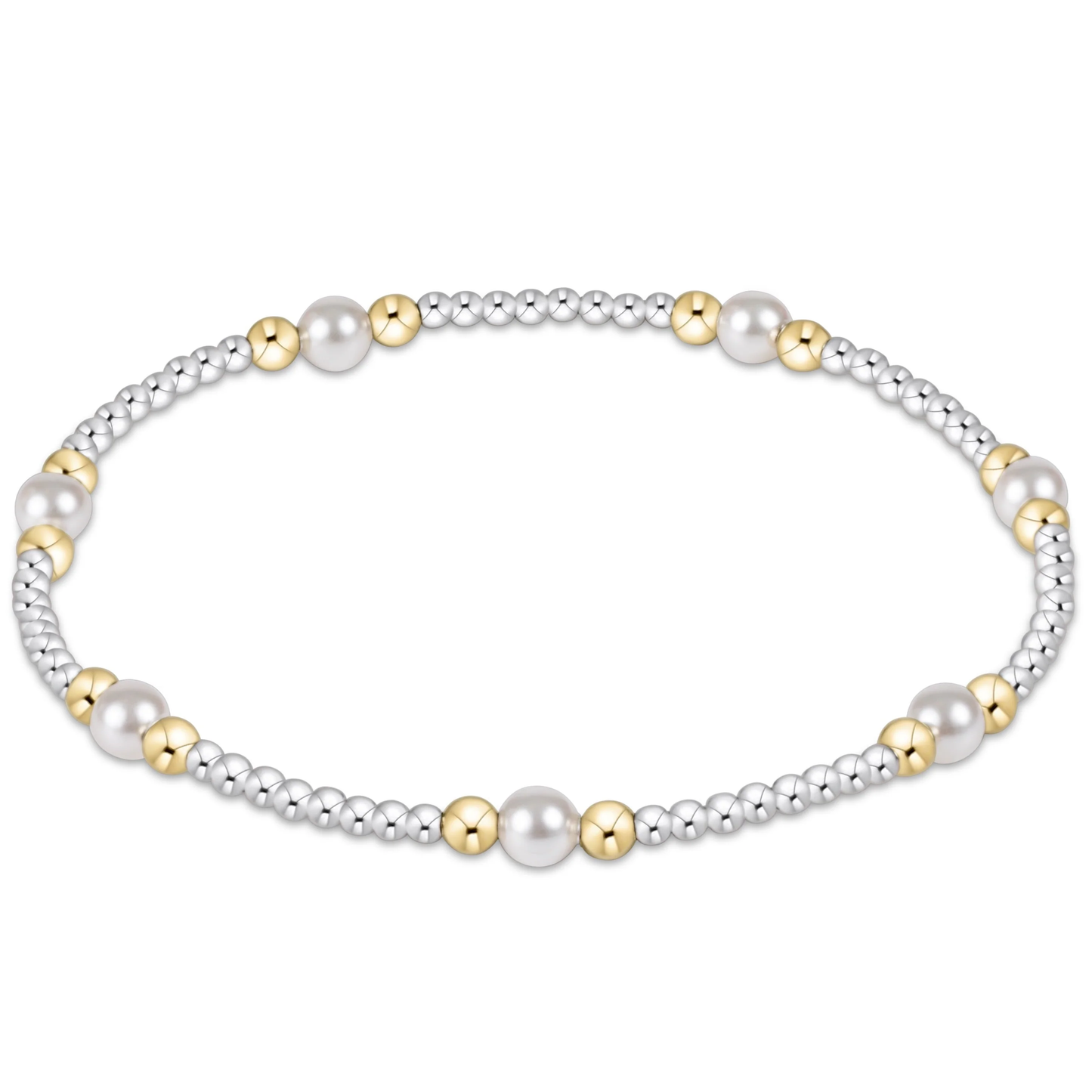 Purpose Pearl 4mm Mixed Metal Bracelet
