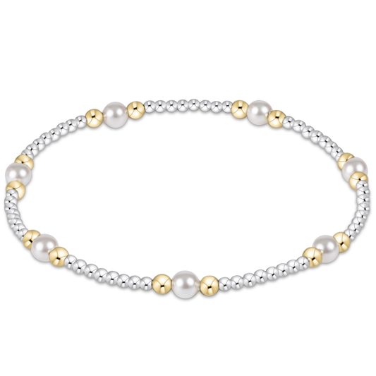 Purpose Pearl 4mm Mixed Metal Bracelet