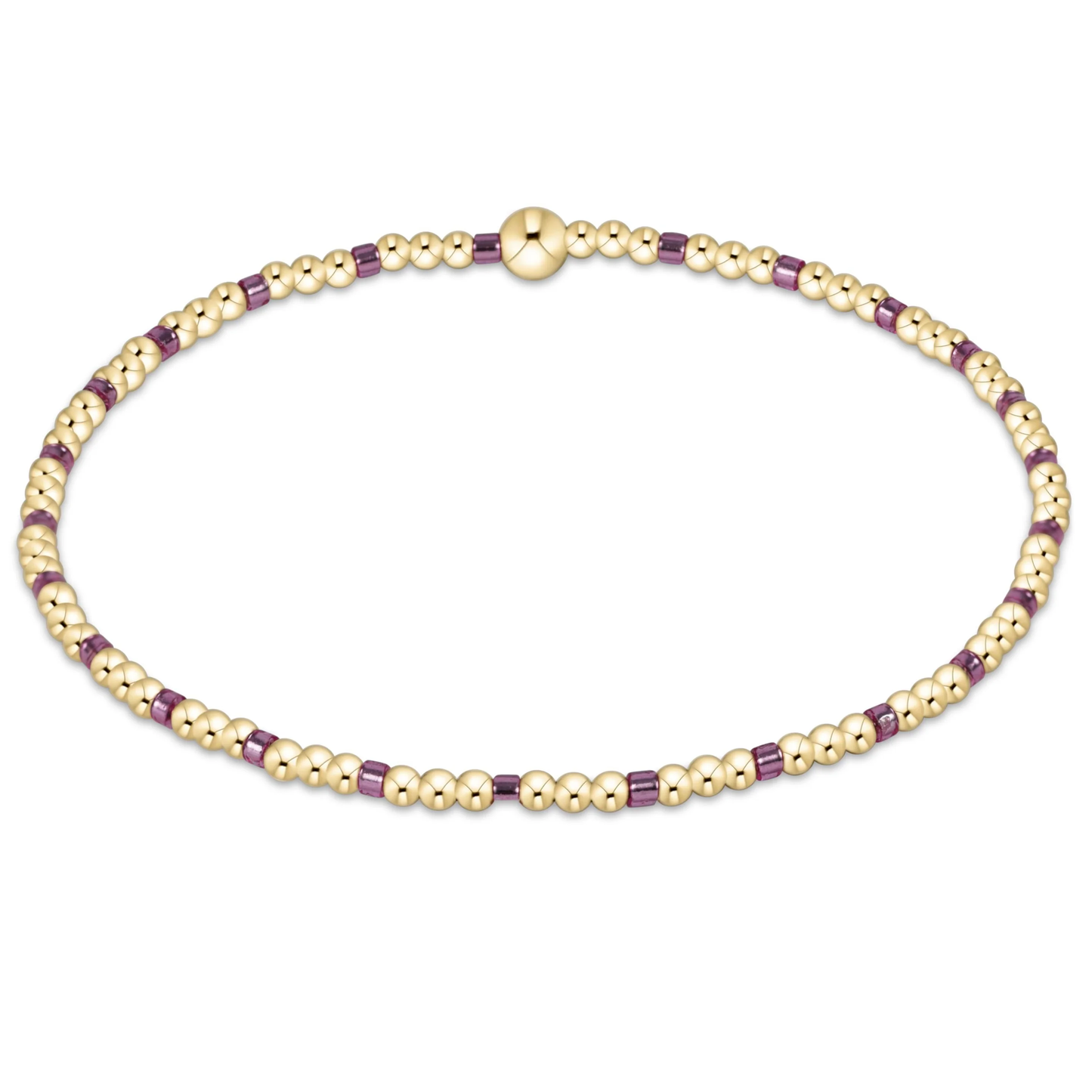 egirl Hope Sincerity 2mm Gold Bracelet - Pink Metallic