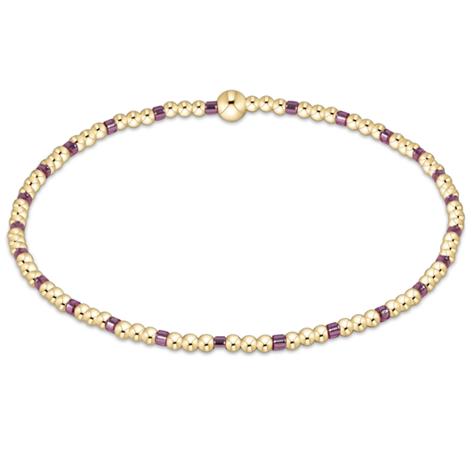 egirl Hope Sincerity 2mm Gold Bracelet - Pink Metallic