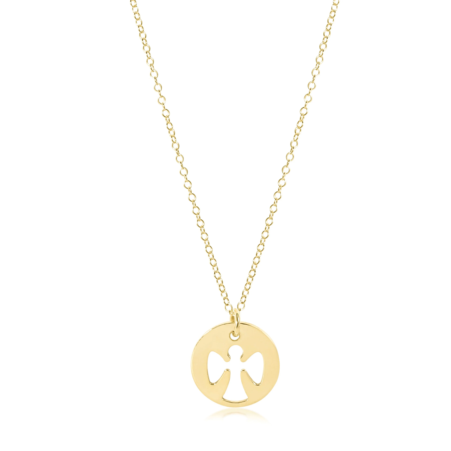 egirl 14" Necklace Gold - Guardian Angel Small Gold Disc